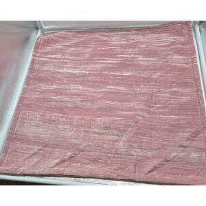 Crushed Velvet Pink Pillow Covers 23x23" Zip LARGE Boho Coquette Set Of 2 NEW!